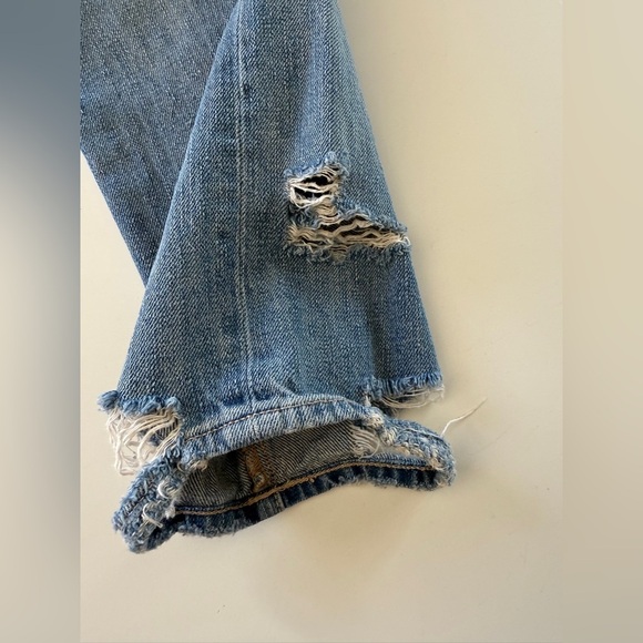Veronica Beard-High Rise-Distressed-Blue-Jeans-Distressing-Cut Offs- Size 25 - Picture 6 of 16